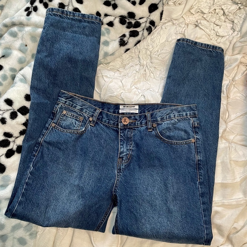 ONE Teaspoon Awesome Baggies Cotton Denim Blue Jeans 28
